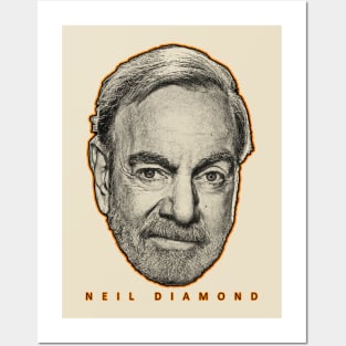 Retro Portrait Neil Diamond Posters and Art